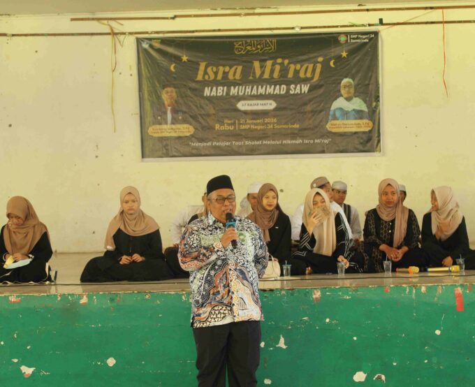 Peringatan Isra Miraj Nabi Muhammad SAW di SMPN 34 Samarinda