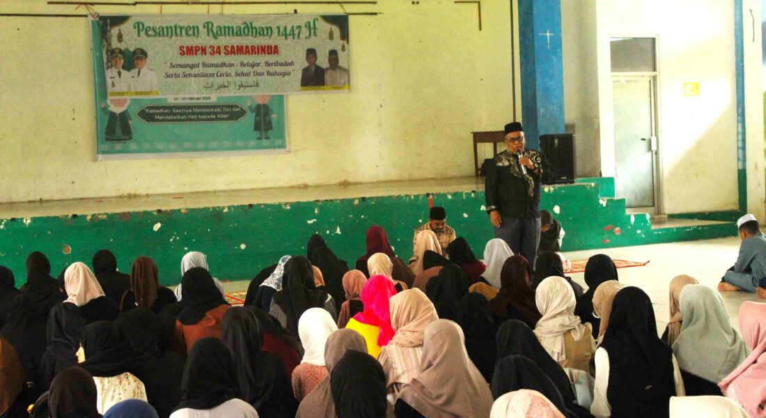 sambutan kepala SMPN 34 Samarinda